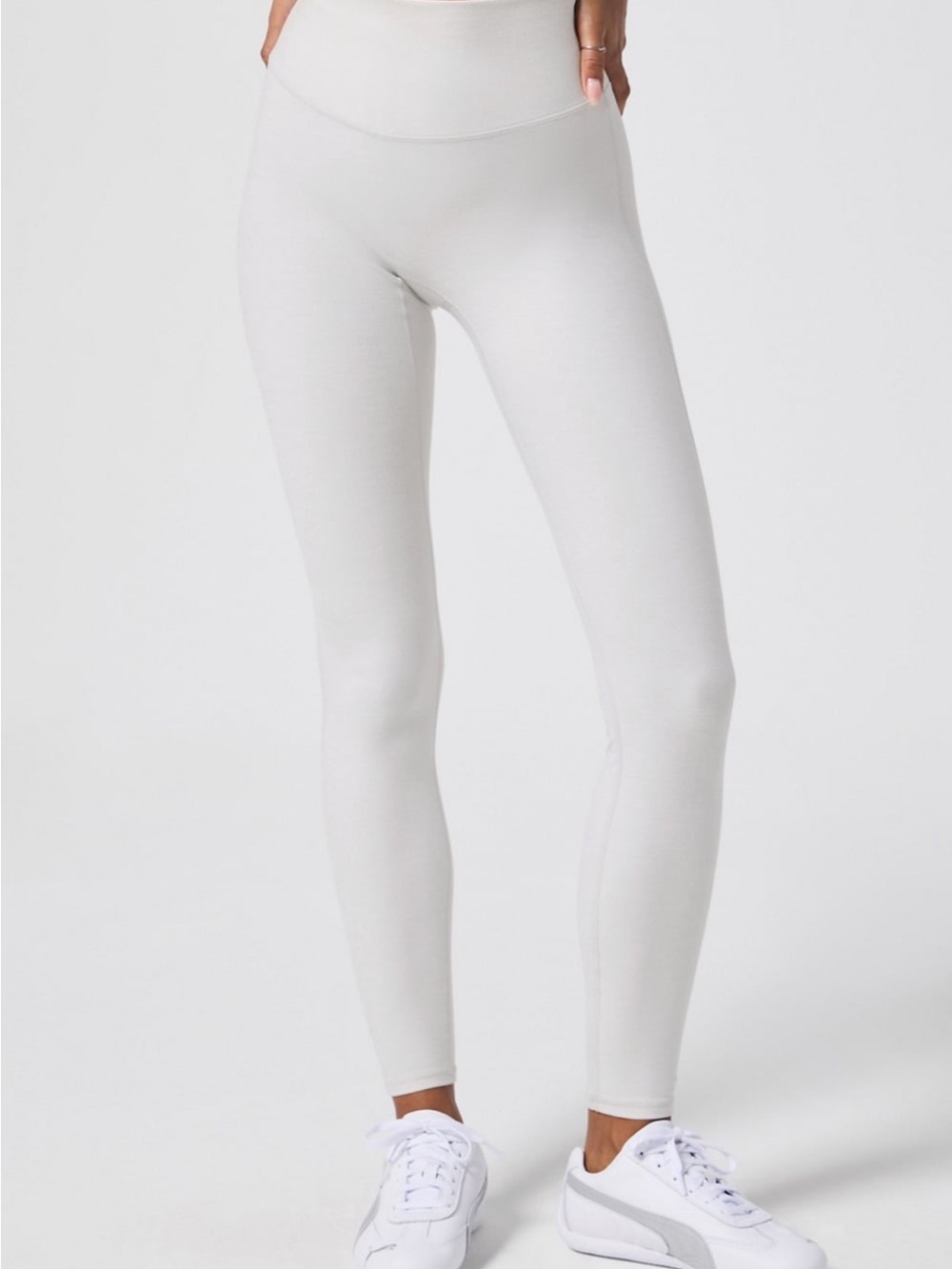 Fabletics Light Gray High-Waist Leggings